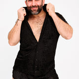 Velvet Mesh KAMP Shirt // CROCODILE BURNOUT