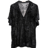 Velvet Mesh KAMP Shirt // CROCODILE BURNOUT