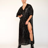 The Sequin Kaftan // BLACK SEQUIN