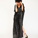 The Sequin Kaftan // BLACK SEQUIN