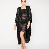 The Sequin Kimono // BLACK SEQUIN